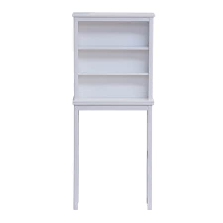 Alaterre Furniture Dorset Bath Over the Toilet Space Saver Storage with Open Upper Shelves ANVA7275WH